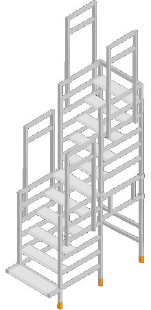 Bautreppe gerade / tijdelijke trap / escalier de chantier