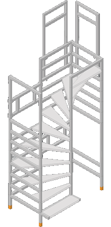 Bautreppe halbgewendelt_rechts / tijdelijke trap / escalier de chantier