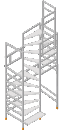 Bautreppe s-form / temporary staircase / escalier de chantier