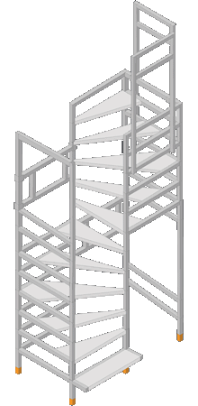 Scala di costruzione a forma di s