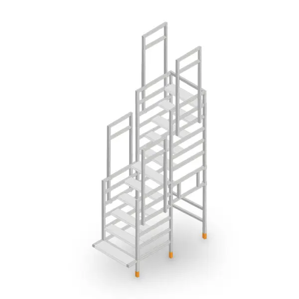 Straight building staircase Easy-Step Shop