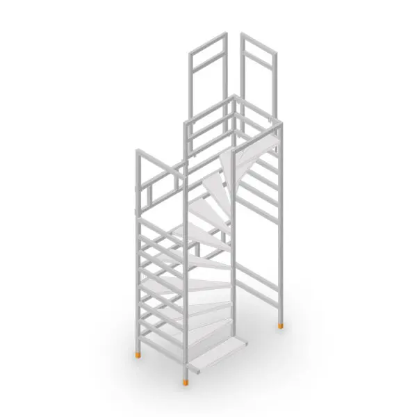 Half-spiral construction staircase Easy-Step Shop